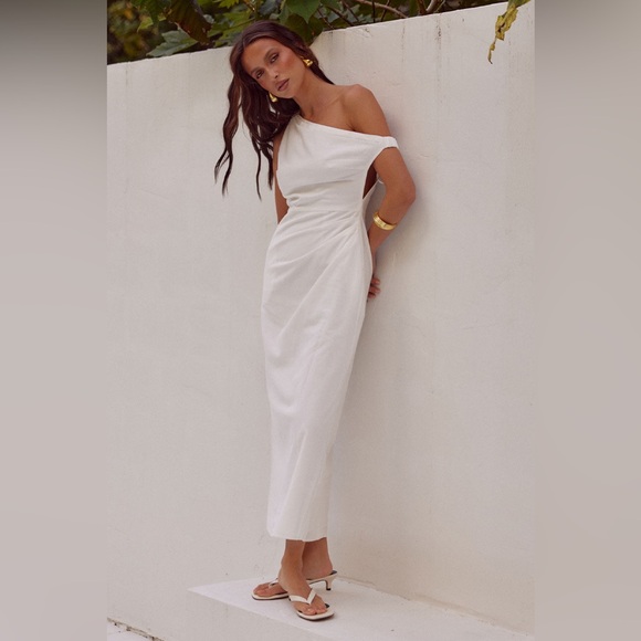 NWT Runaway the Label Jaspin Midi Dress White - Picture 4 of 5